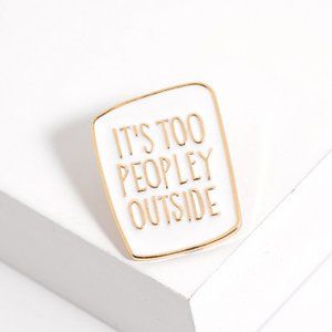3/$20 New White & Gold Brooch Pin